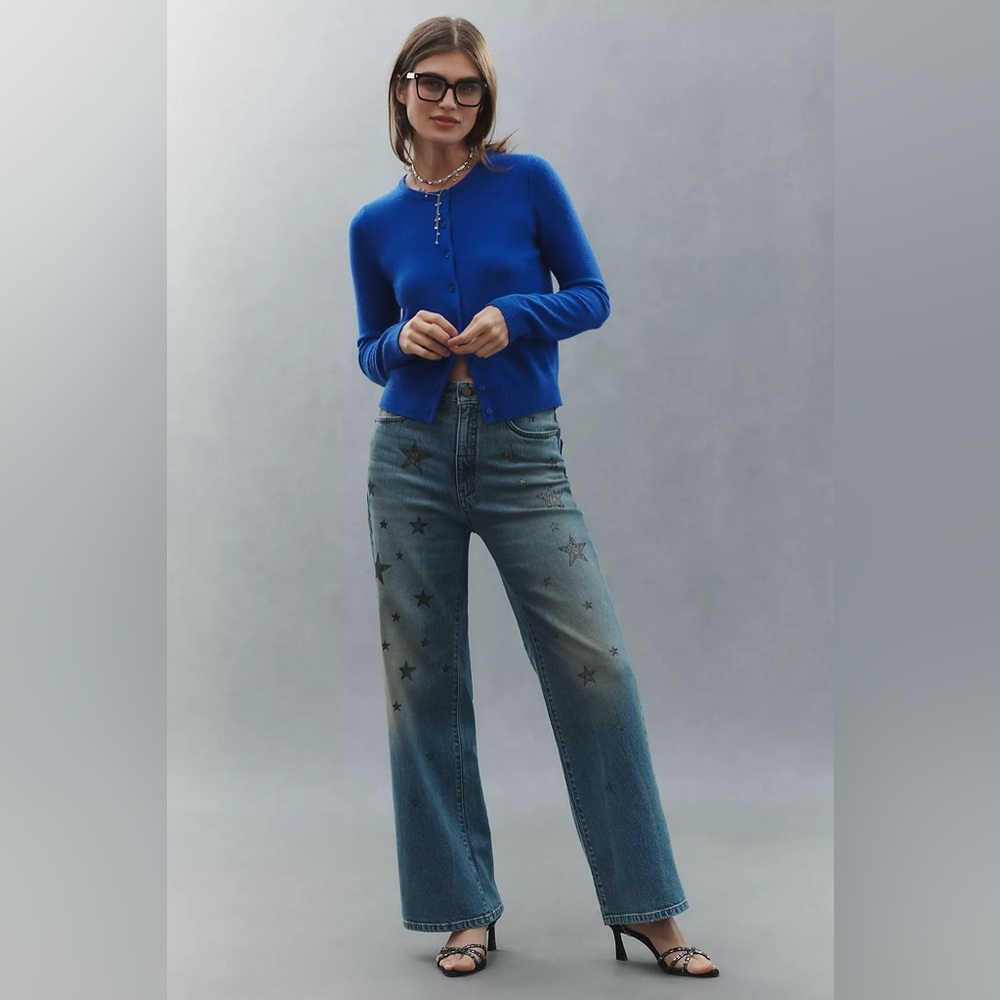 NWT! Anthropologie Austyn High-Rise Cuffed Wide-Leg Jeans by Pilcro - Size 28 👝